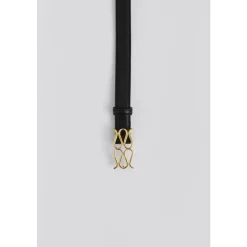 Svart Monogram Lærbelte