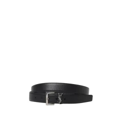 Svart skinnbelte med YSL-spenne