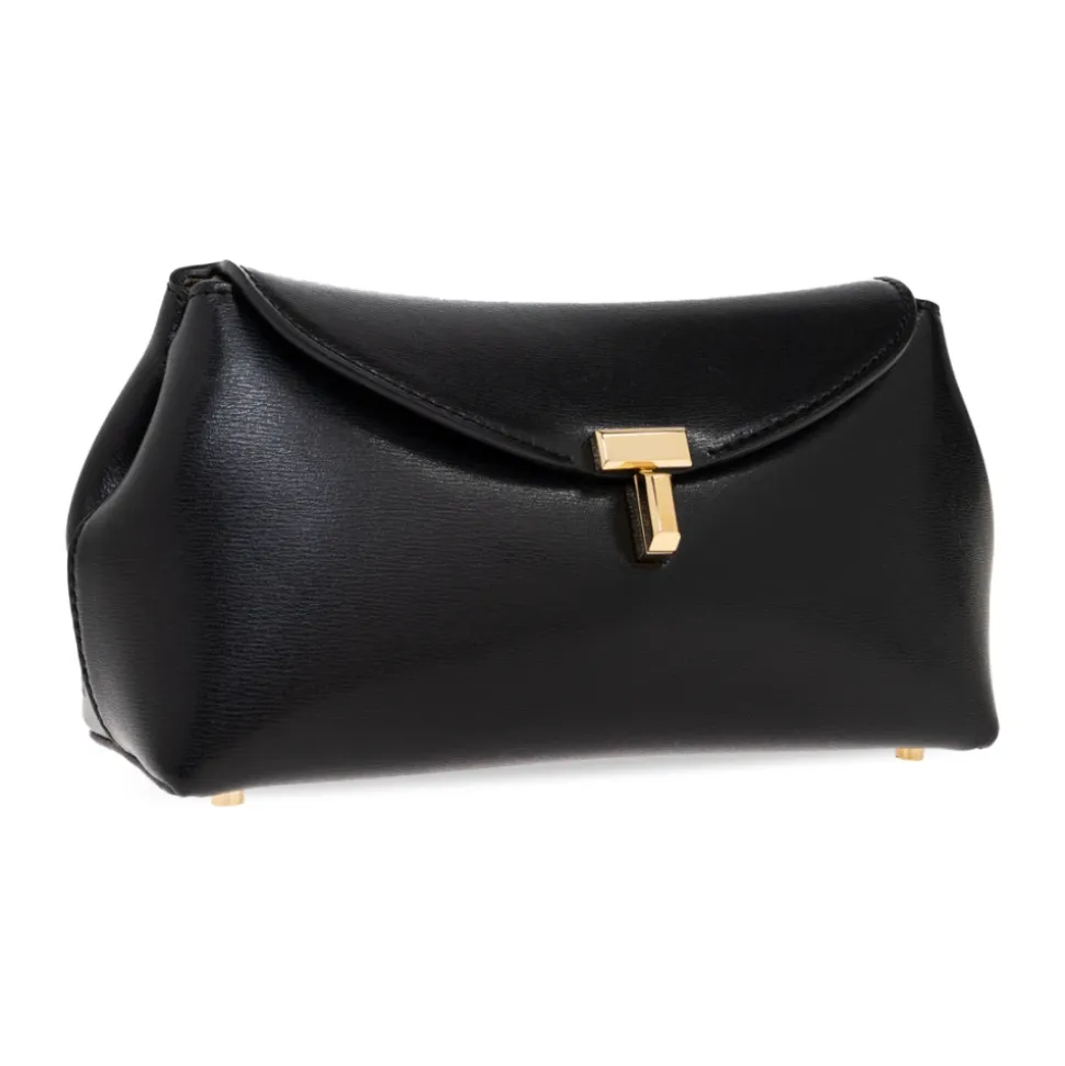 T-Lock Mini Leather Clutch