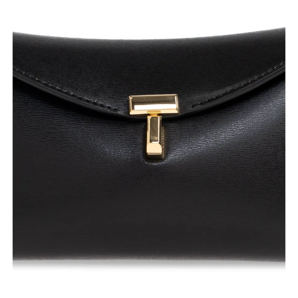 T-Lock Mini Leather Clutch
