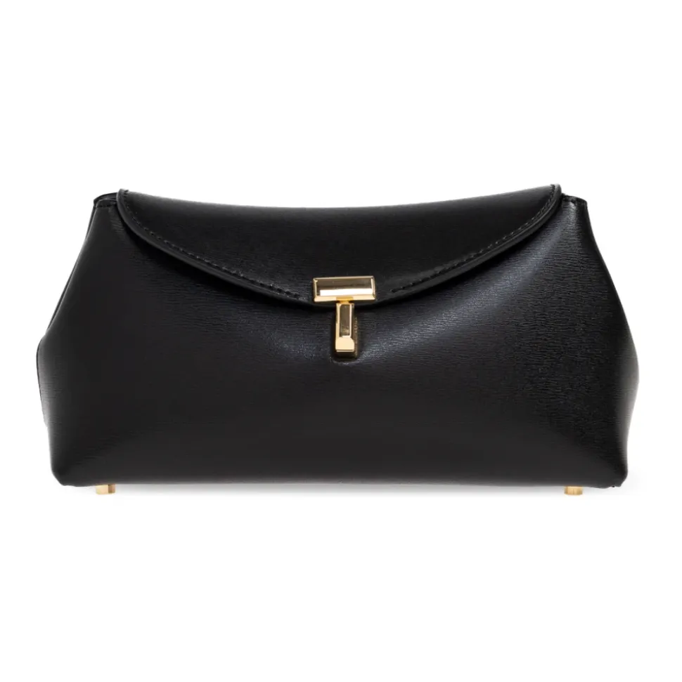 T-Lock Mini Leather Clutch