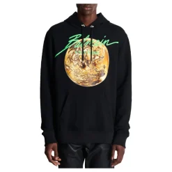 Trykt Universe-logo og planet hettegenser
