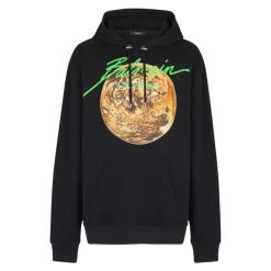 Trykt Universe-logo og planet hettegenser