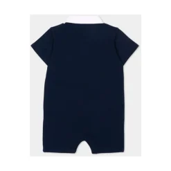 Tutina con logo mezza manica con abbottonatura sul retro con ciappe