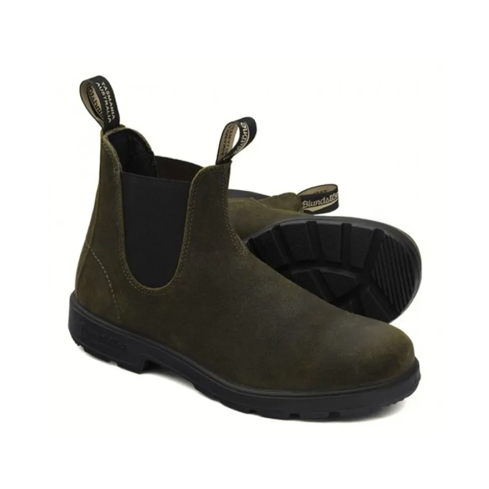 Unisex Chelsea Style Støvler i Oliven