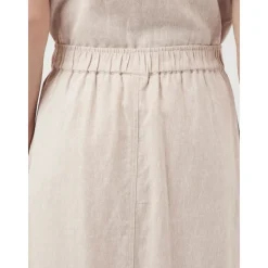 USUMA HW Linen Blend Langt Skjørt
