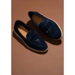 Velour Tassel Loafers