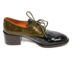 Vintage effekt rynket skinn sko