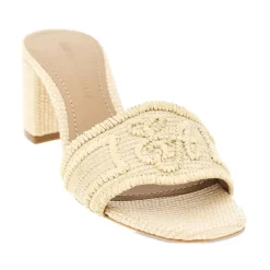 Woven Raffia Heeled Sandals