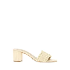 Woven Raffia Heeled Sandals