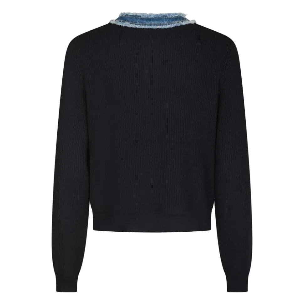 Zelma Strikket Denim Cardigan