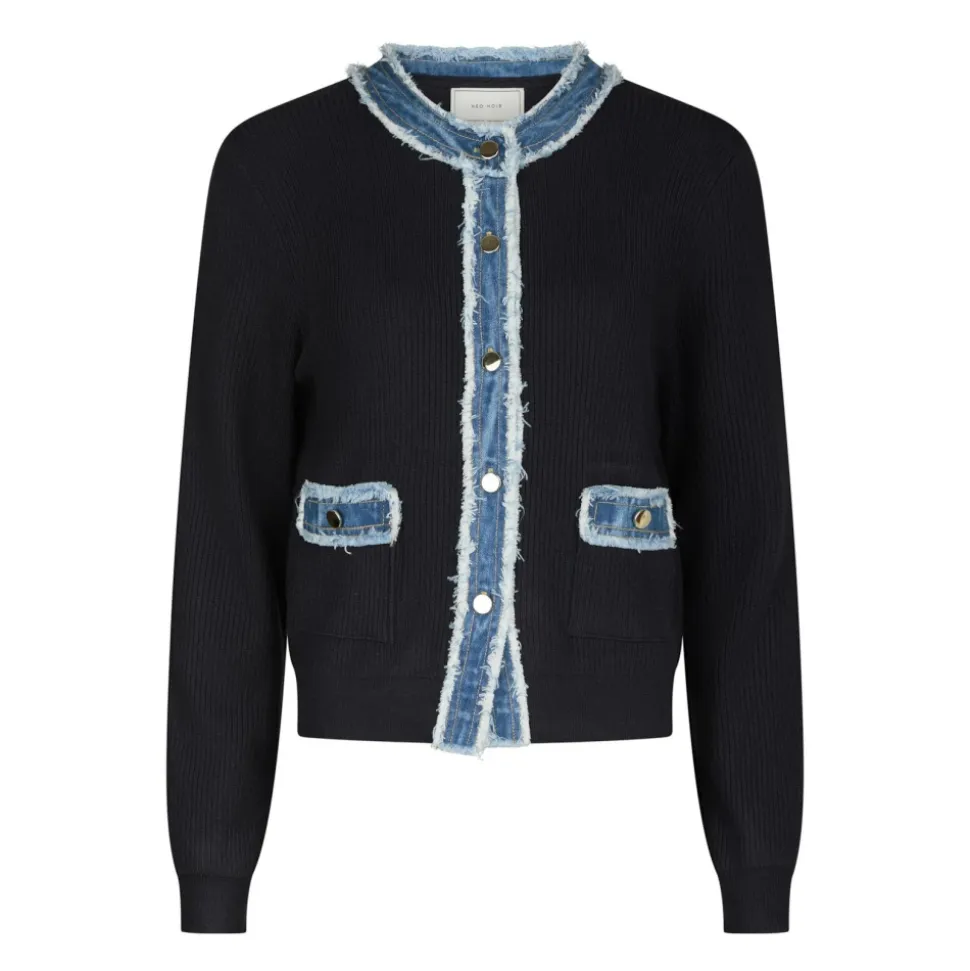 Zelma Strikket Denim Cardigan